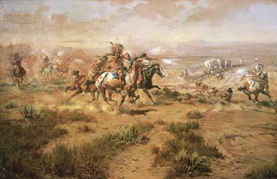 The Attack on the wagon Train